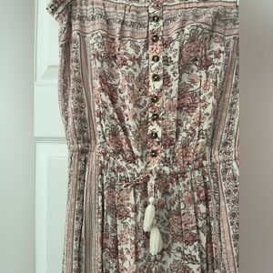 American Eagle Floral Strapless Jumpsuit